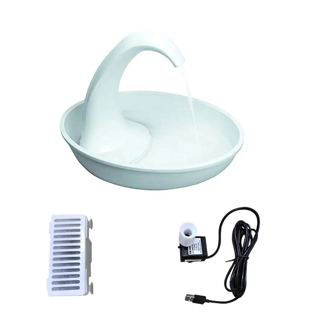 New Automatic Swan Shaped Pet Cat Dog Water Dispenser Feeding Water Flowing Fountain Cat Drinking Bowl Electric Water Dispenser