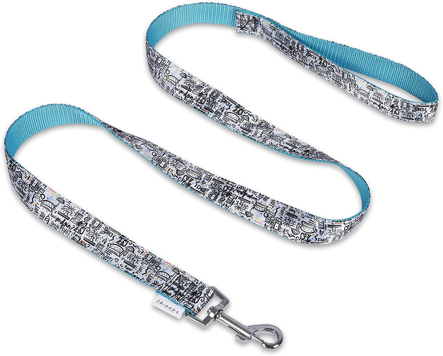 City Doodle Dog Leash, 4 Ft Dog Leash (48 Inches) | Cute Blue Dog Leash Easily Attaches to Any Dog Collar or Harness |  Dog Leash for All Dogs