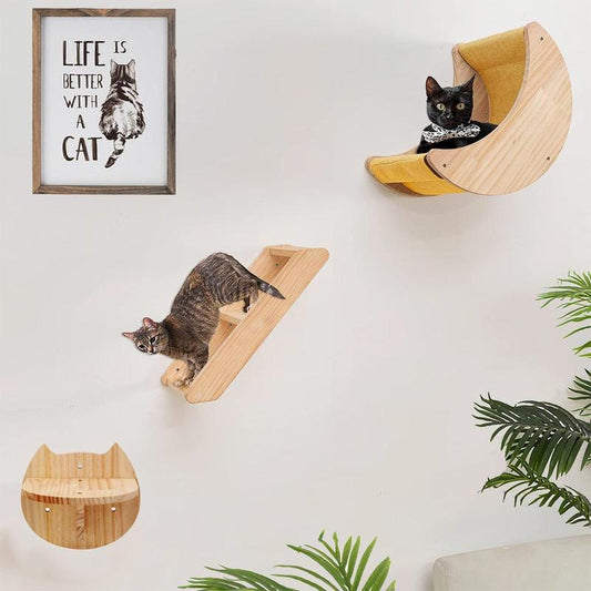 Wooden Cat Scratching Board, 3 Counts Cat Climbing Frame, Cat Scratching Post, Dog Furniture