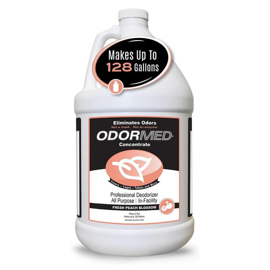 ODORMED Odor Eliminator Concentrate – Pet Odor Eliminator for Floors, Walls, Cages & More – All-Purpose Carpet Deodorizer, Fresh Peach Blossom (1 Gal)