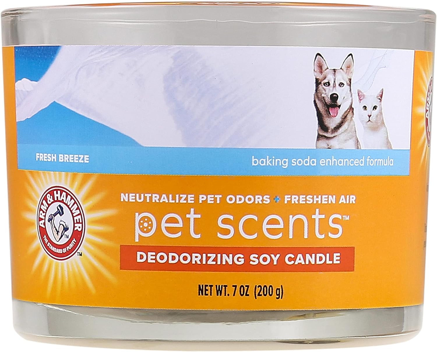 for Pets Air Care Pet Scents 3 Wick Deodorizing Soy Candle in Fresh Breeze Scent | 7 Oz Pet Odor Soy Candle | Pet Odor Eliminator Candles for Home Neutralizes Pet Odors & Freshens Air