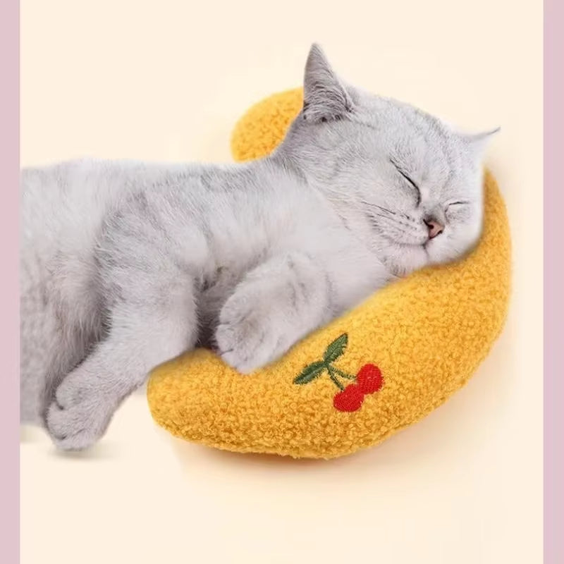 Cat Sleep Pillow Support Cervical Spine Pearl Cotton Filled Soft and Comfortable Pet Sleep U-Shaped Pillow Cat Dog Pillow