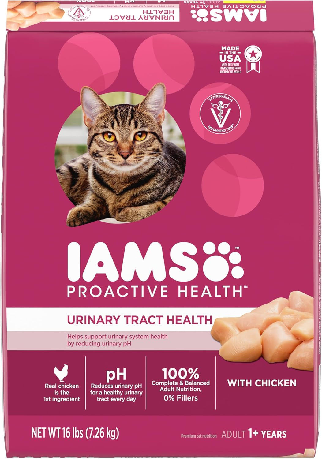 Proactive Health Adult Urinary Tract Healthy Dry Cat Food with Chicken, 16 Lb. Bag