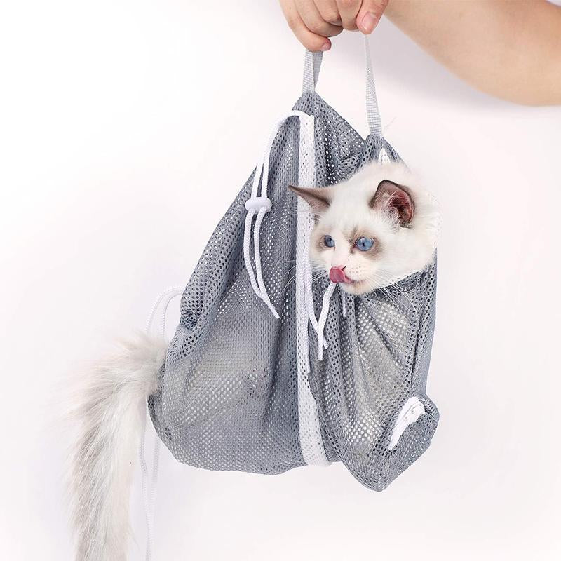 Cat Bath Mesh Bag, 1 Piece, Cat Grooming Shower Bag, Cat Bathing Bag